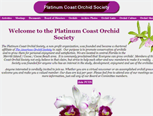 Tablet Screenshot of platinumcoastorchidsociety.org